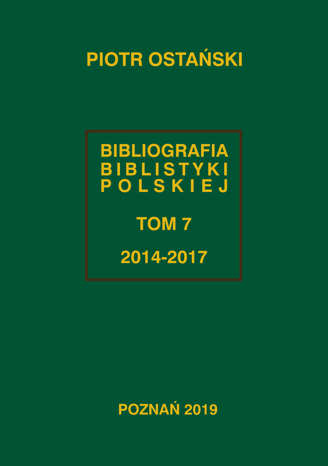 Bibliografia biblistyki polskiej 2014-2017