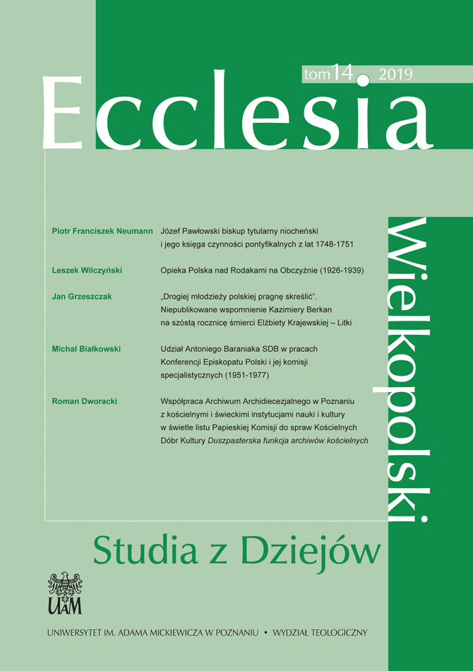 Ecclesia. Studia z Dziejów Wielkopolski